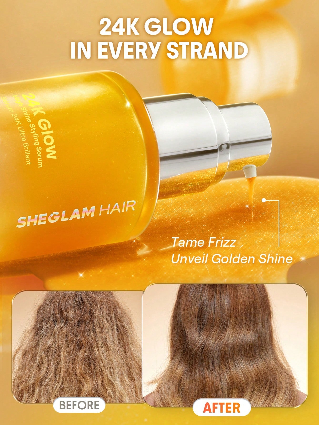 Sheglam hair flower rose doux 24k gow - زيت العناية بالشعر من شيكلام