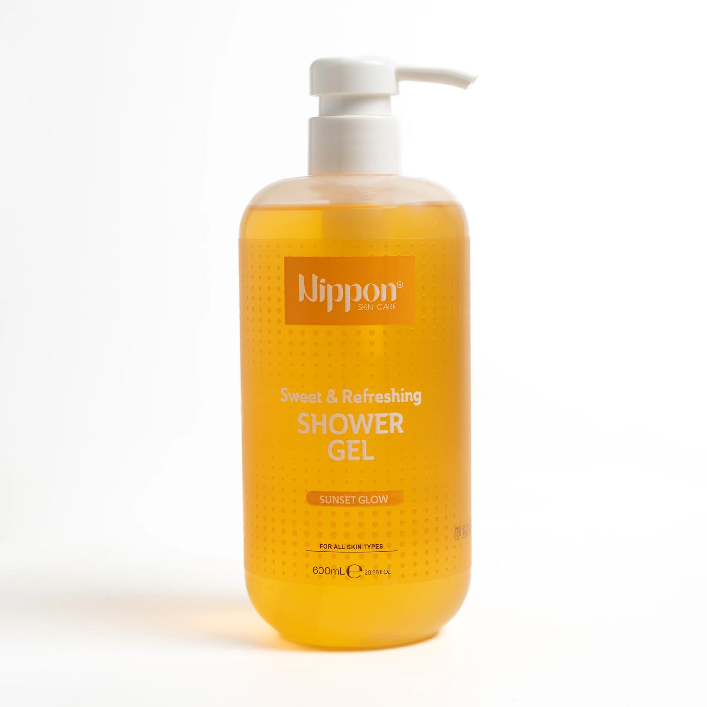 Nippon Sunset Glow shower gel 600ml - غسول الجسم من نيبون برتقالي