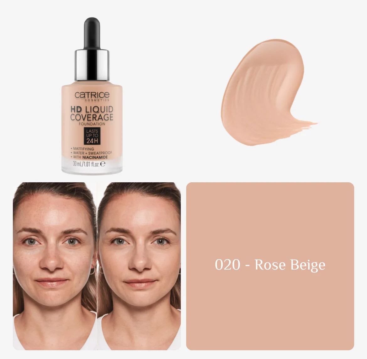 Catrice hd liquid coverage foundation -كريم أساس قطرات سائل