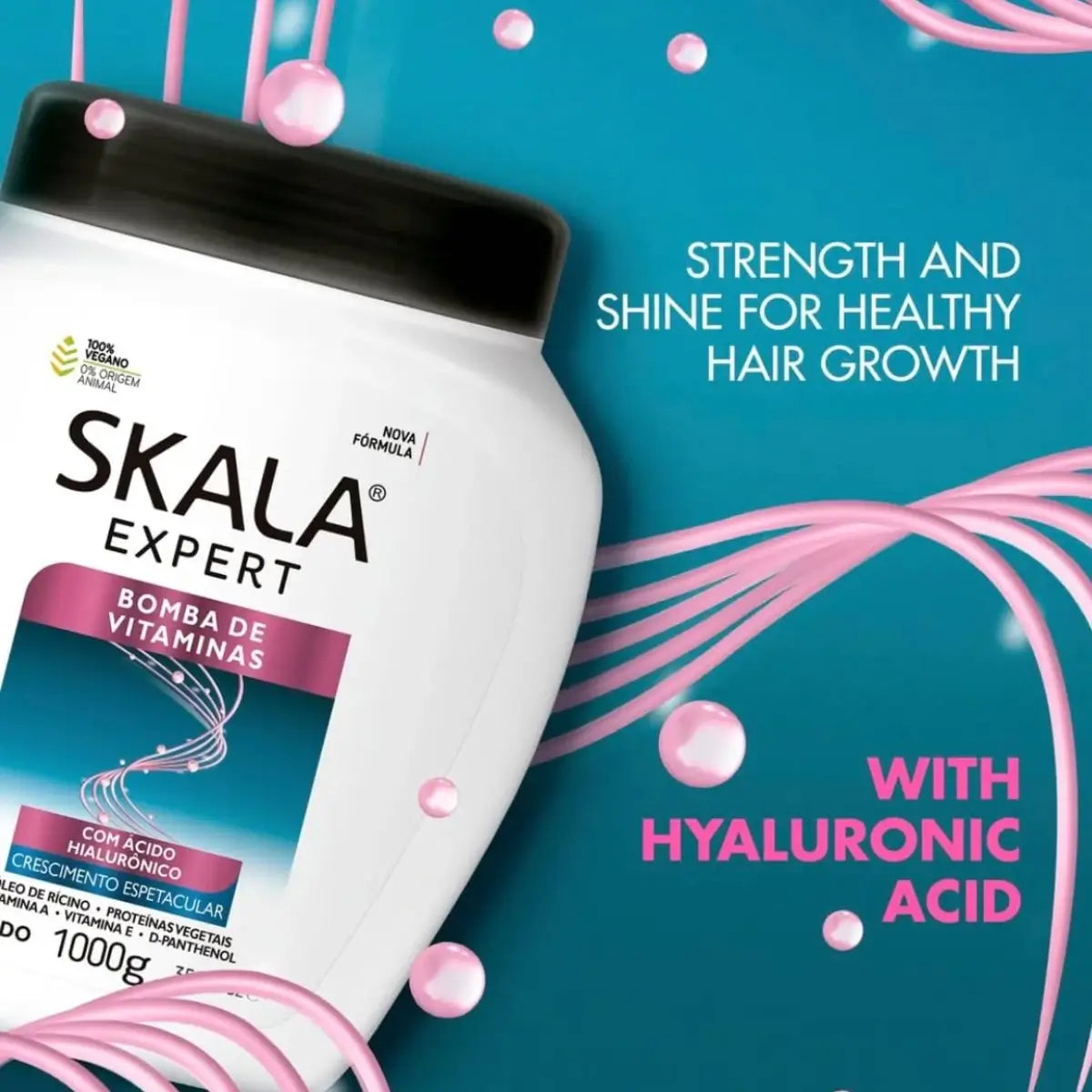 Skala expert bomba de vitaminas cream 1000g - كريم مرطب الشعر بفيتامينات وهايلورنيك أسيد من سكالا برازيلية