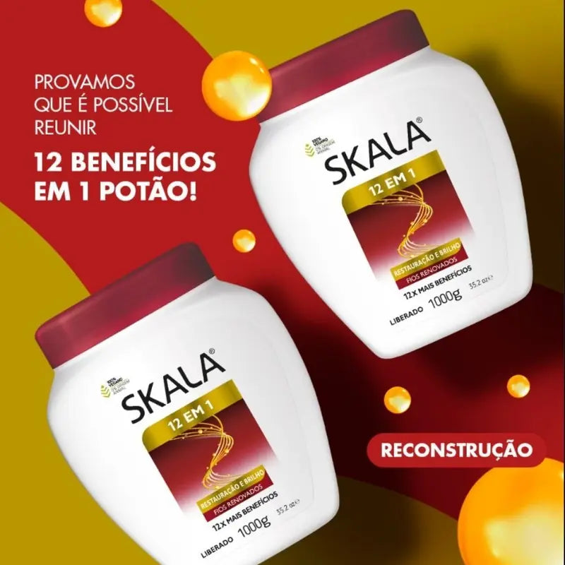 Skala restauracao e brilho 12em1 creme 1000g - كريم مرطب 12ب1 من سكالا برازيلية
