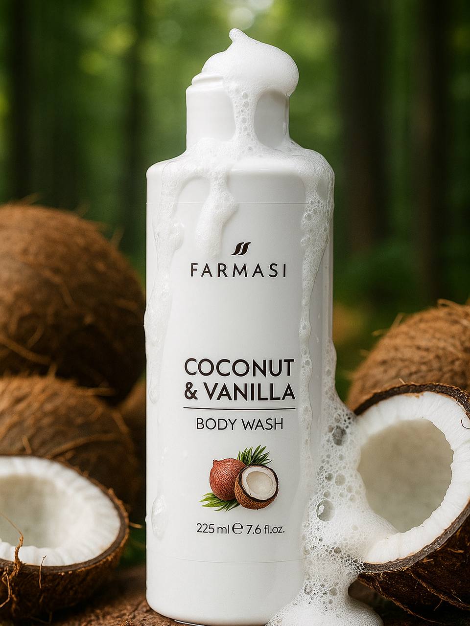Farmasi body wash coconut & vanilla - غسول الجسم فارمسي