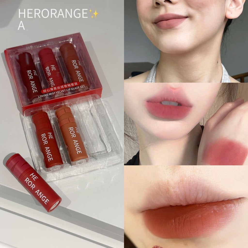 Dreamcatcher Velvet Lip Gift Set from Herorange-سيت أحمر الشفاه ثلاثي