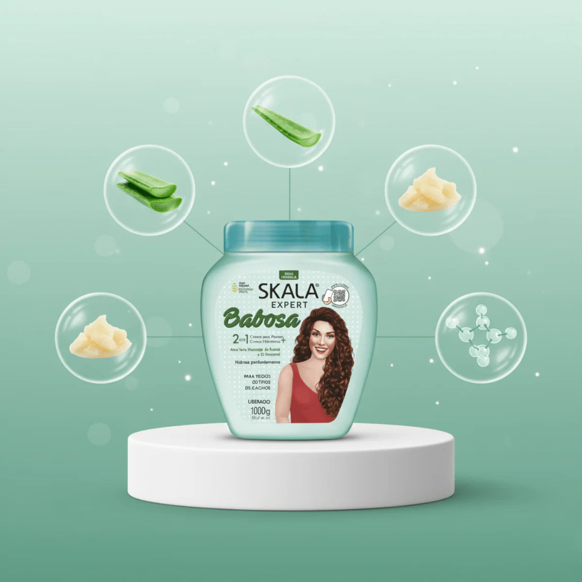 Skala expert babosa 2em1 creme 1000g - كريم مرطب الشعر ومصفف بزبدة الشيا من سكالا برازيلية