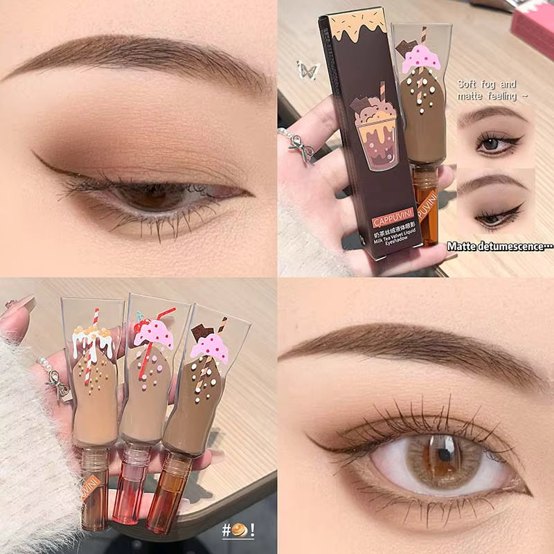 Cappuvini milk tea velvet liquid eyeshadow-ظلال العيون سائل