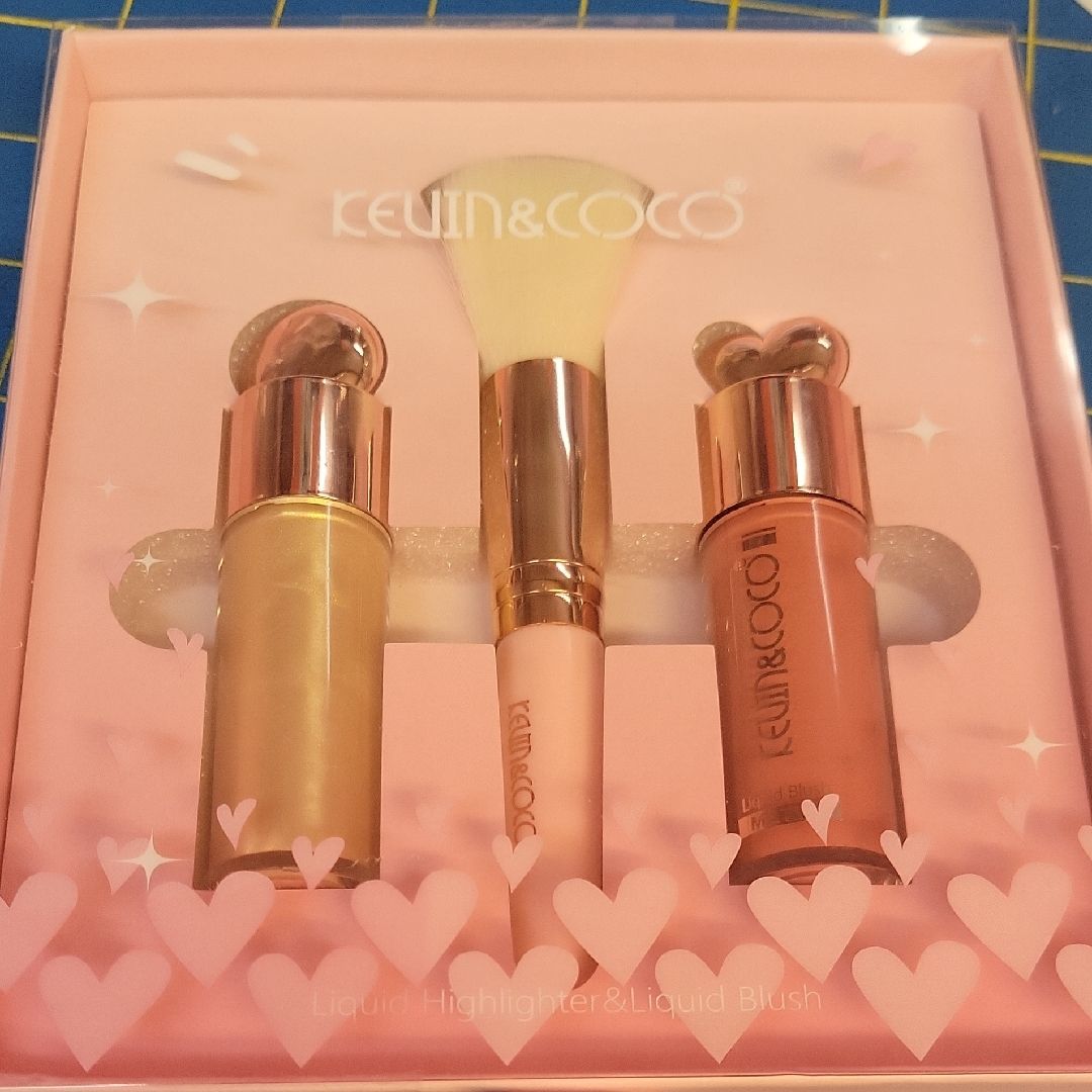 Keuin &coco liquid highlighter &liquid blush-سيت بلاش واضاءة