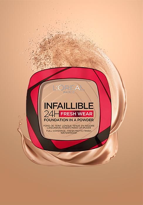 Loreal infaillible 24h fresh wear foundation in a powder - كريم أساس باودر لوريل