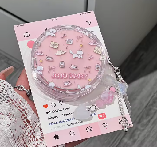 Jojo dlary cartoon cat air cushion bb cream-باودر كريم اساس كوشن