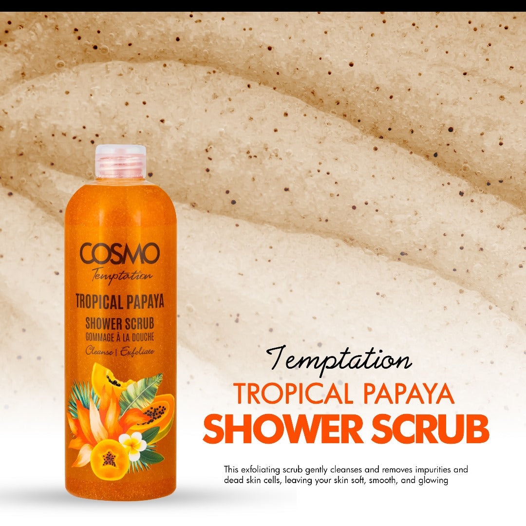 Cosmo Temptation Tropical Papaya Shower Scrub - مقشر الاستحمام برائحة البابايا الاستوائية