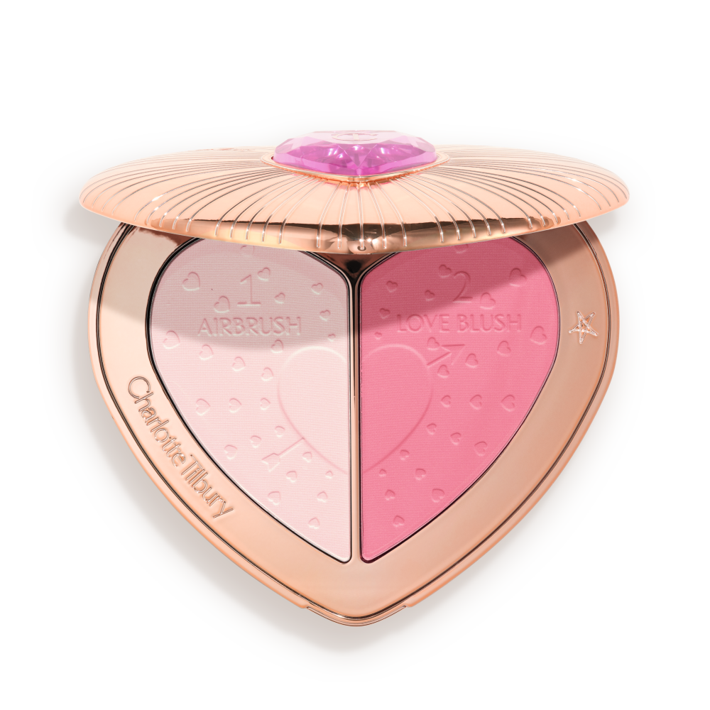 Charlotte tilbury beauty soulmates face palette pillow talk love blush