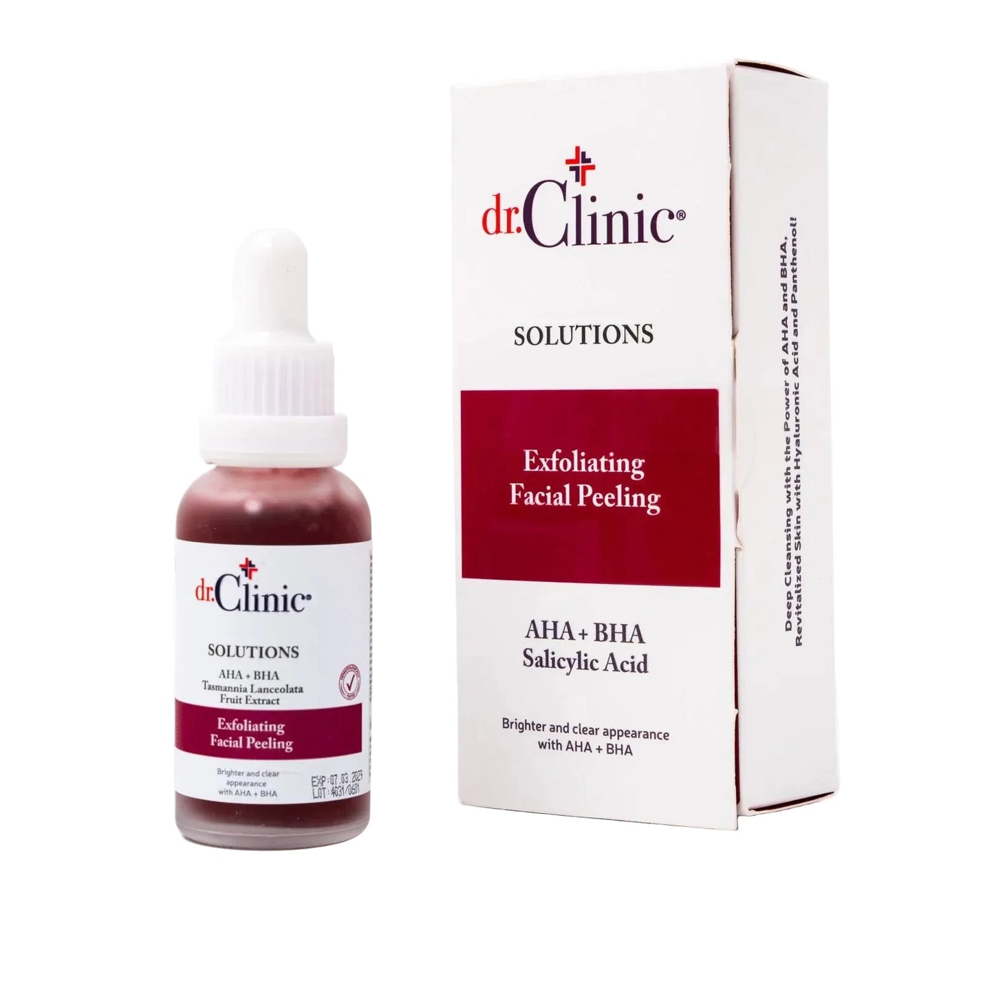 Dr.Clinic Solutions Exfoliating Facial Peeling AHA+BHA -سيروم مقشر الفا هيدروكسي وبيتا هيدروكسي
