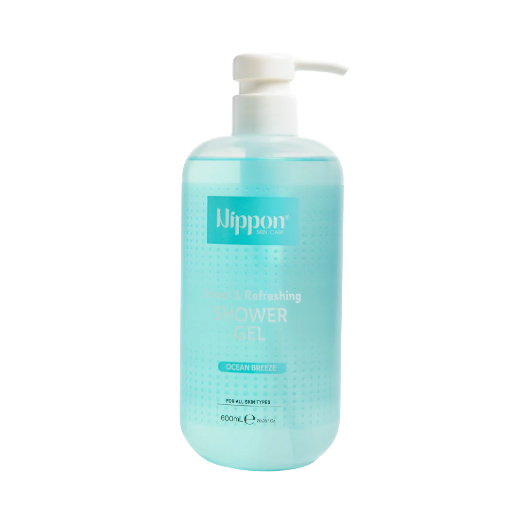 Nippon Ocean Breeze  shower gel 600ml  -غسول جسم من نيبون ازرق