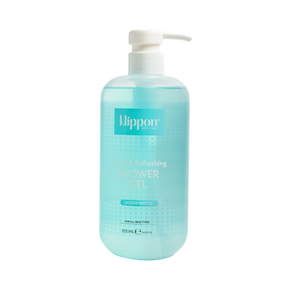 Nippon Ocean Breeze  shower gel 600ml  -غسول جسم من نيبون ازرق