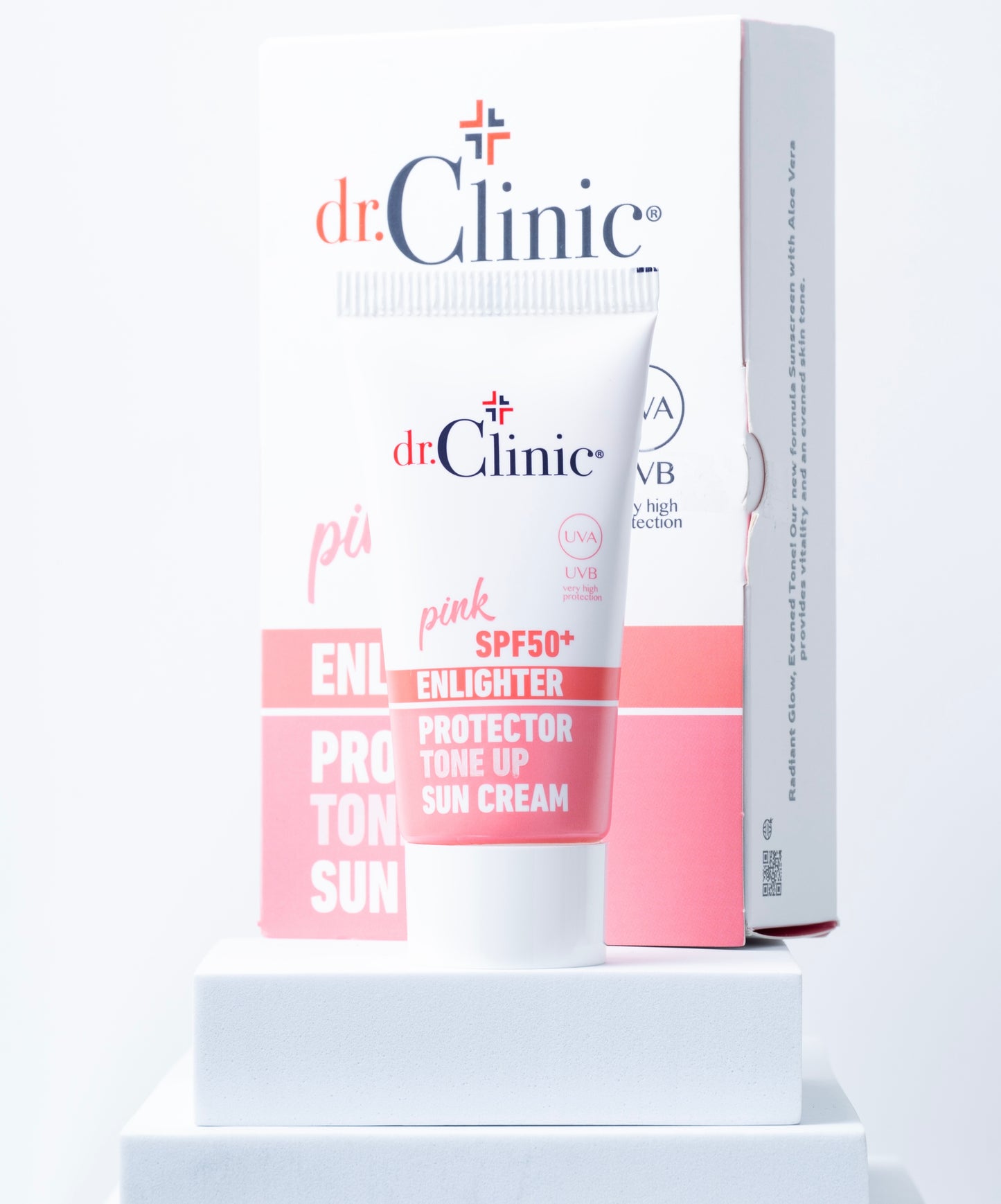 Dr.Clinic Pink SPF50+ Enlighter Protector Tone Up Sun Cream -واقي شمس  من دكتور كلنك