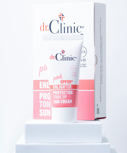 Dr.Clinic Pink SPF50+ Enlighter Protector Tone Up Sun Cream -واقي شمس  من دكتور كلنك