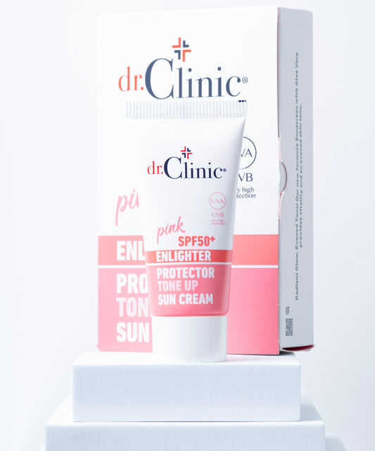 Dr.Clinic Pink SPF50+ Enlighter Protector Tone Up Sun Cream -واقي شمس  من دكتور كلنك