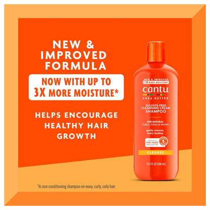 Cantu shea butter cleansing cream shampoo 400ml - شامبو كانتو الكريمي المنظف