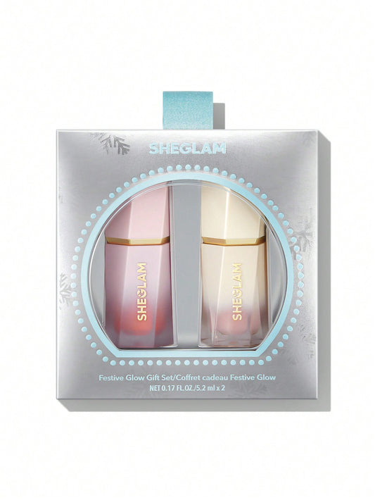 Sheglam festive glow gift set - سيت أحمر حدود وأضاءة شيكلام