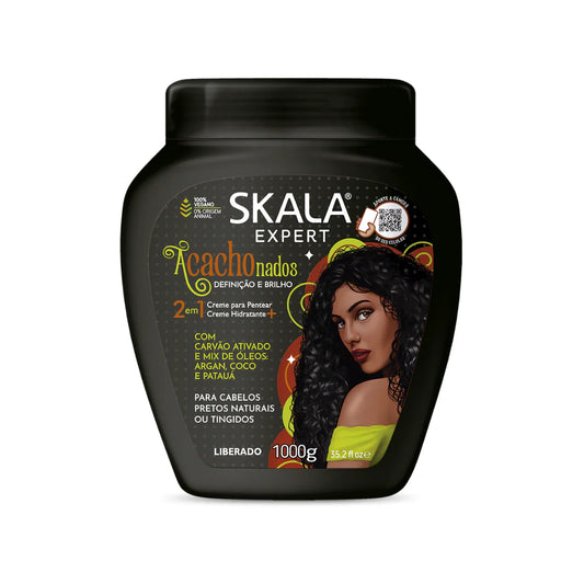 Skala expert acacho nados 2em1 creme 1000g - ماسك كريم لعناية بالشعر الكيرلي والمتجعد من سكالا برازيلية