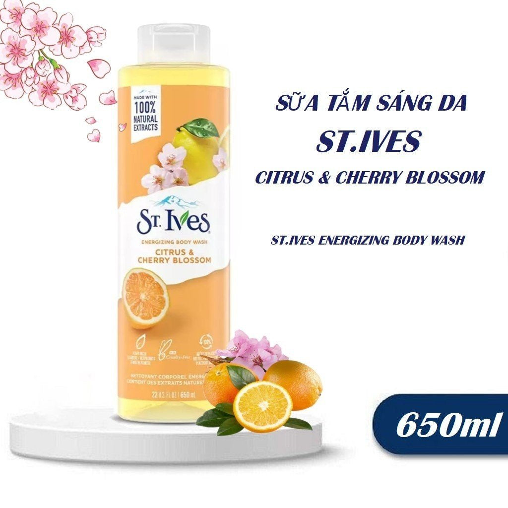 St.ives ENERGlZlNG BODY WASH COTRUS CHERRY BLOSSOM - غسول الجسم بالحمضيات