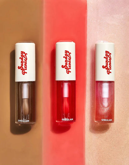 Sheglam sunday picnic layer cake lip oil set - سيت كلوسات شيكلام ثلاثي