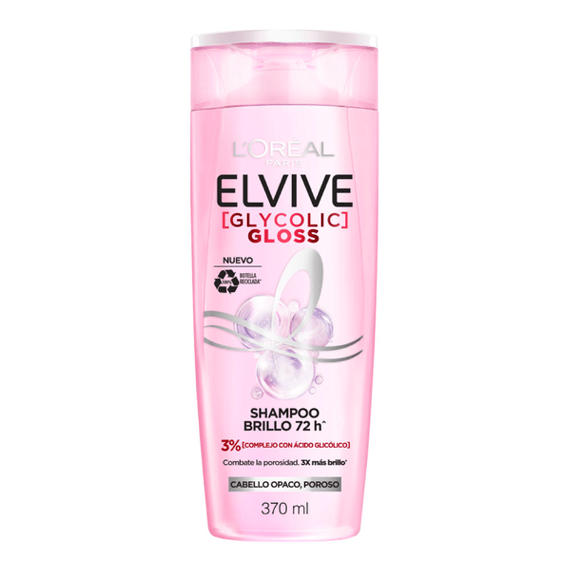 L'Oréal elvive shampoo brillo intenso 72h 360ml - شامبو الشعر الزجاجي ولامع
