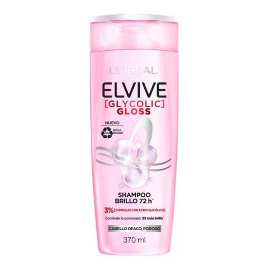 L'Oréal elvive shampoo brillo intenso 72h 360ml - شامبو الشعر الزجاجي ولامع