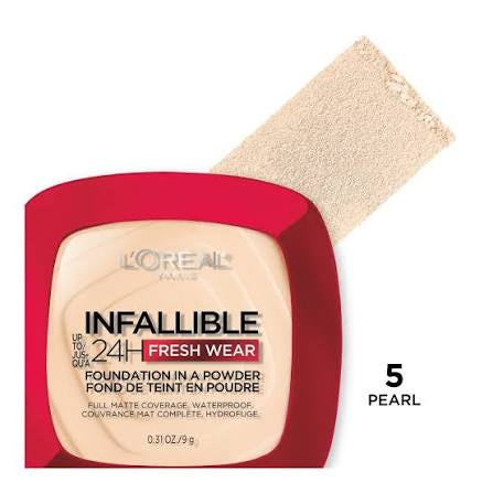 L'oreal infaillible 24h fresh wear foundation in a powder - كريم أساس باودر لوريل