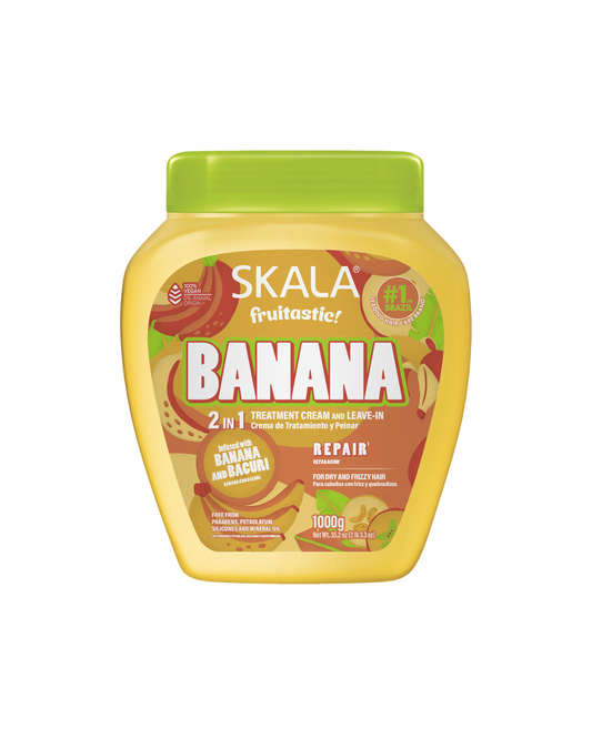 Skala fruitastic! Banana 2in1 treatment cream & leave-in - كريم مرطب ومصفف الشعر بالموز من سكالا برازيلية