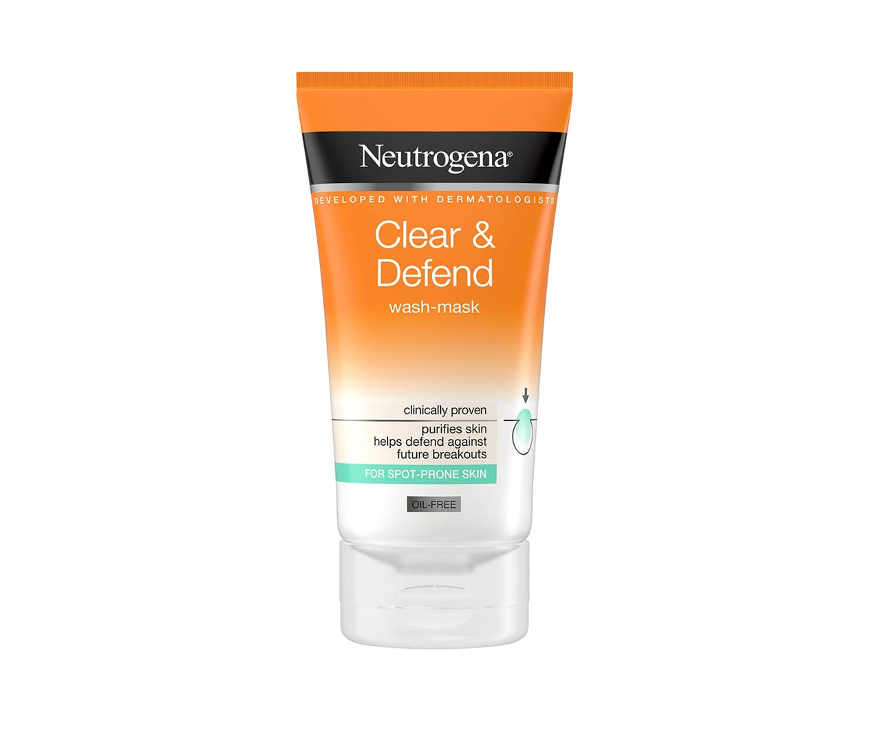 Neutrogena clear & defend wash-mask for spot-prone skin - غسول البشرة وماسك