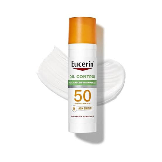 Eucerin Oil control sunscreen minerals 50spf+ واقي الشمس يتحكم بزيوت