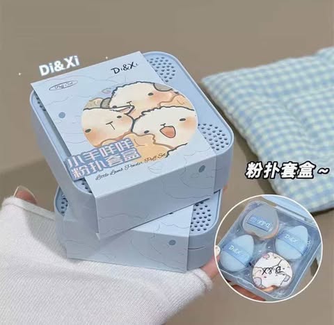 D&X Baaaa Lamb Powder Puff Set-سيت اسفنجات ناعمة كورية