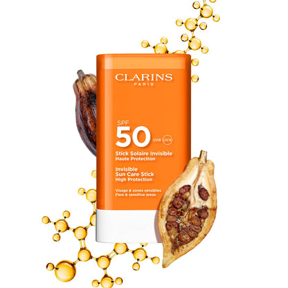 Clarins invisible sun care stick spf 50كلارنس – واقي شمس ستيك شفاف SPF50