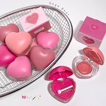 Gege bear loving heart labial check dual purpose cream-بلشر مزدوج لشفاه وخدود