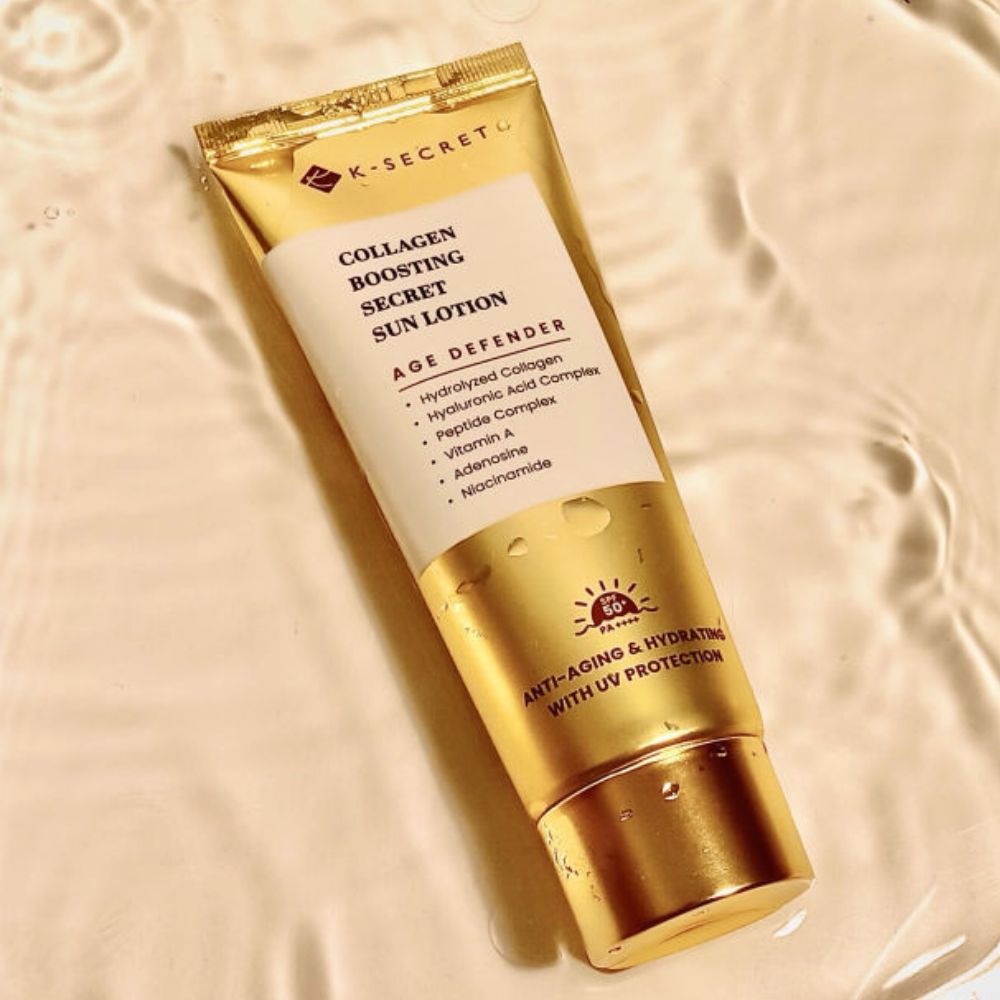 K-secret collagen boosting secret sun lotion - لوشن وواقي شمس بكولاجين المعزز