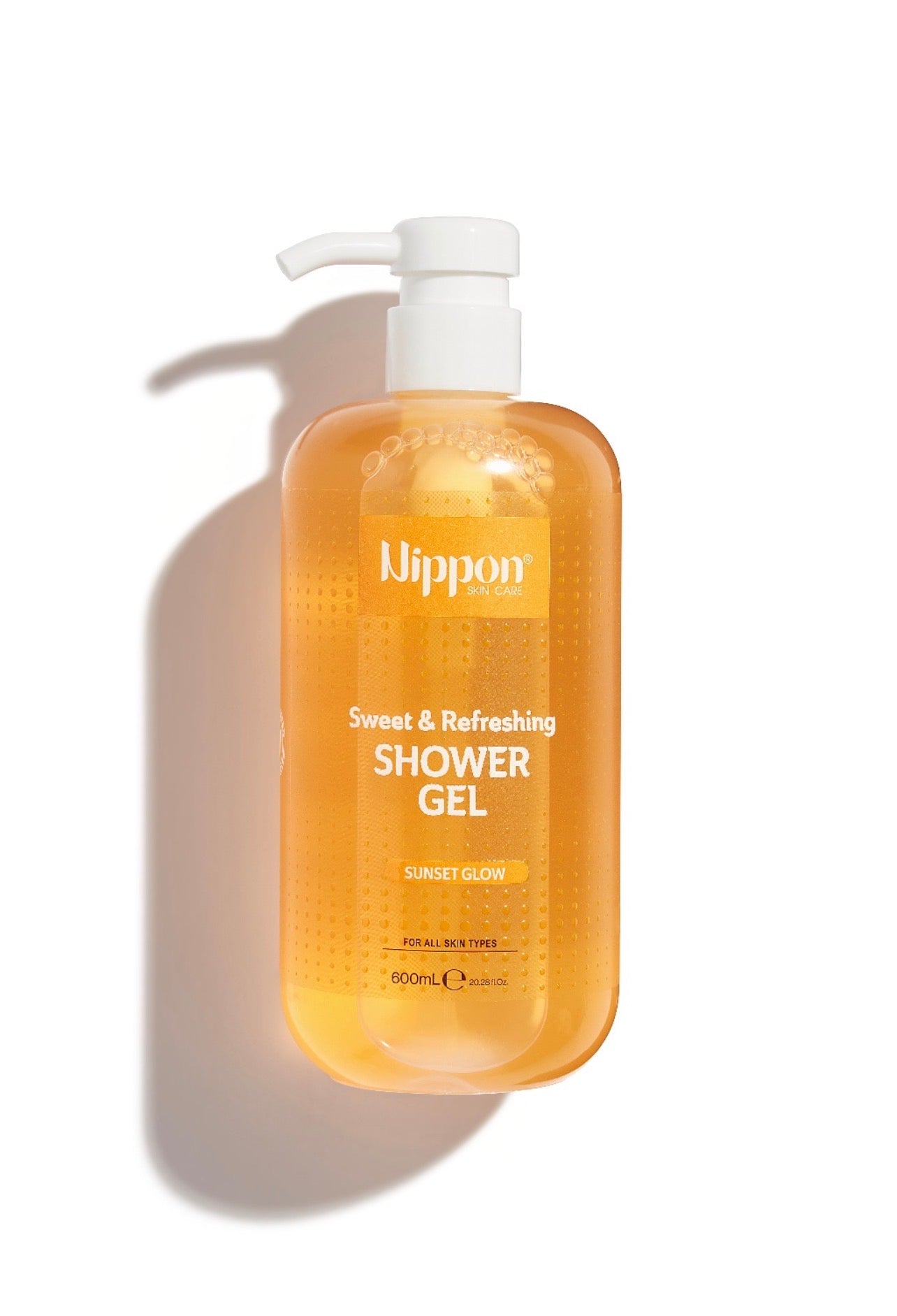 Nippon Sunset Glow shower gel 600ml - غسول الجسم من نيبون برتقالي