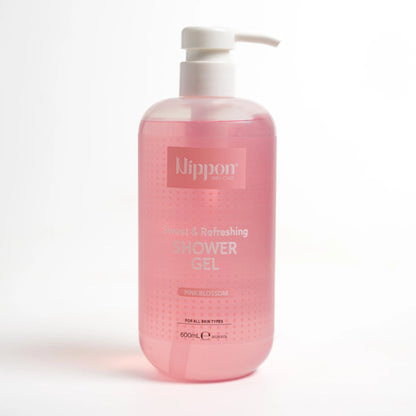 Nippon Sweet & Refreshing Shower Gel Pink Blossom 600ml -غسول جسم من نيبون وردي