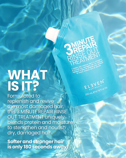 Eleven australia 3 MINUTE REPAIR
RINSE OUT TREATMENT - معالج الشعر في ثلاث دقائق