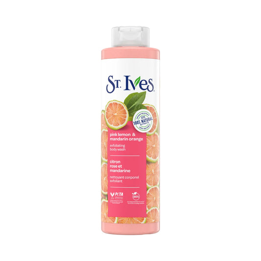 St.ives EXFOLlATING BODY WASH PlNK LEMON & MANDAPIN ORANGE - غسول ومقشر الجسم باليمون  الوردي