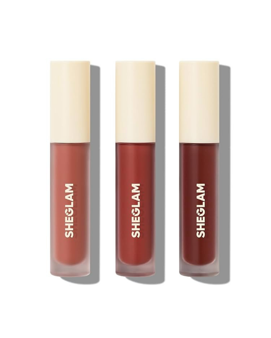 Sheglam matte allure mini liquid lipgloss set - سيت أحمر الشفاه ثلاثي من شيكلام