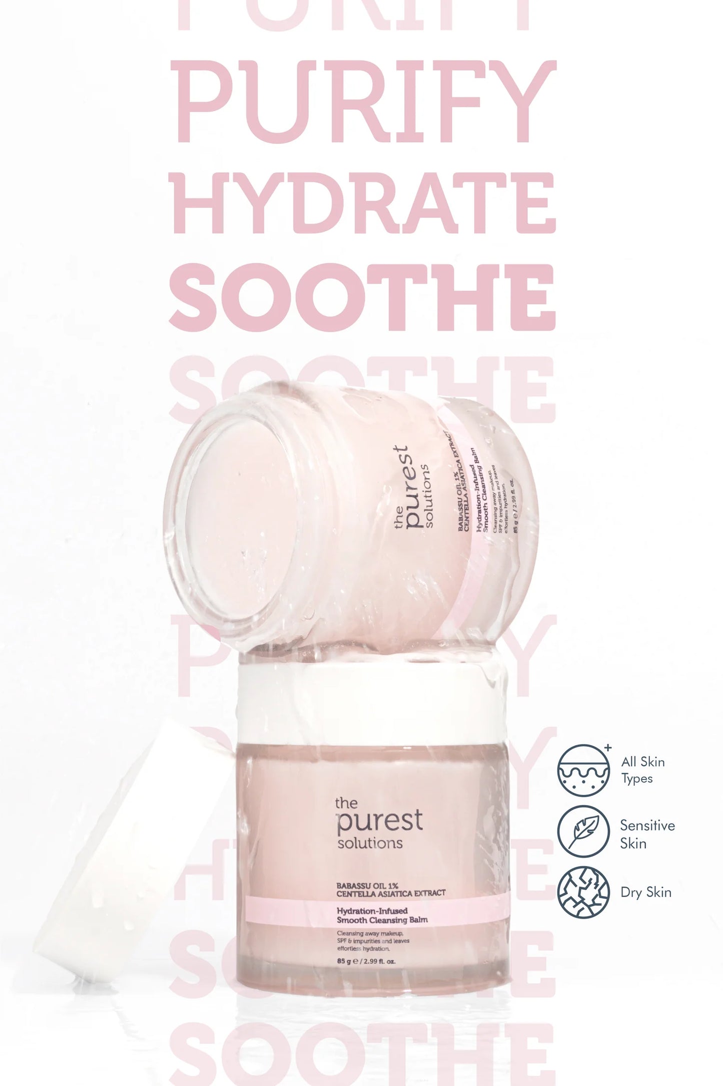 the purest solutions hydration infused smooth cleansing balm - مزيل مكياج  غسول منعم