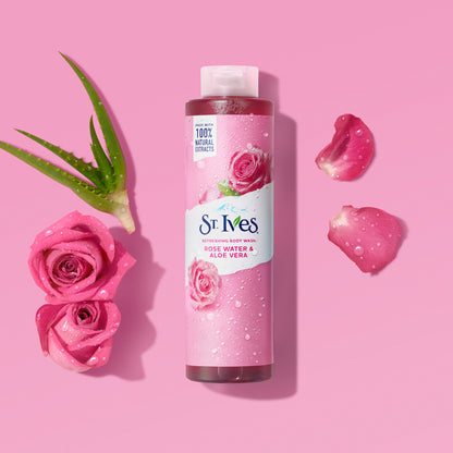 St.Ives REFRESHING BODY WASH ROSE WATER & ALOE VERA - غسول الجسم منعش بماء الورد