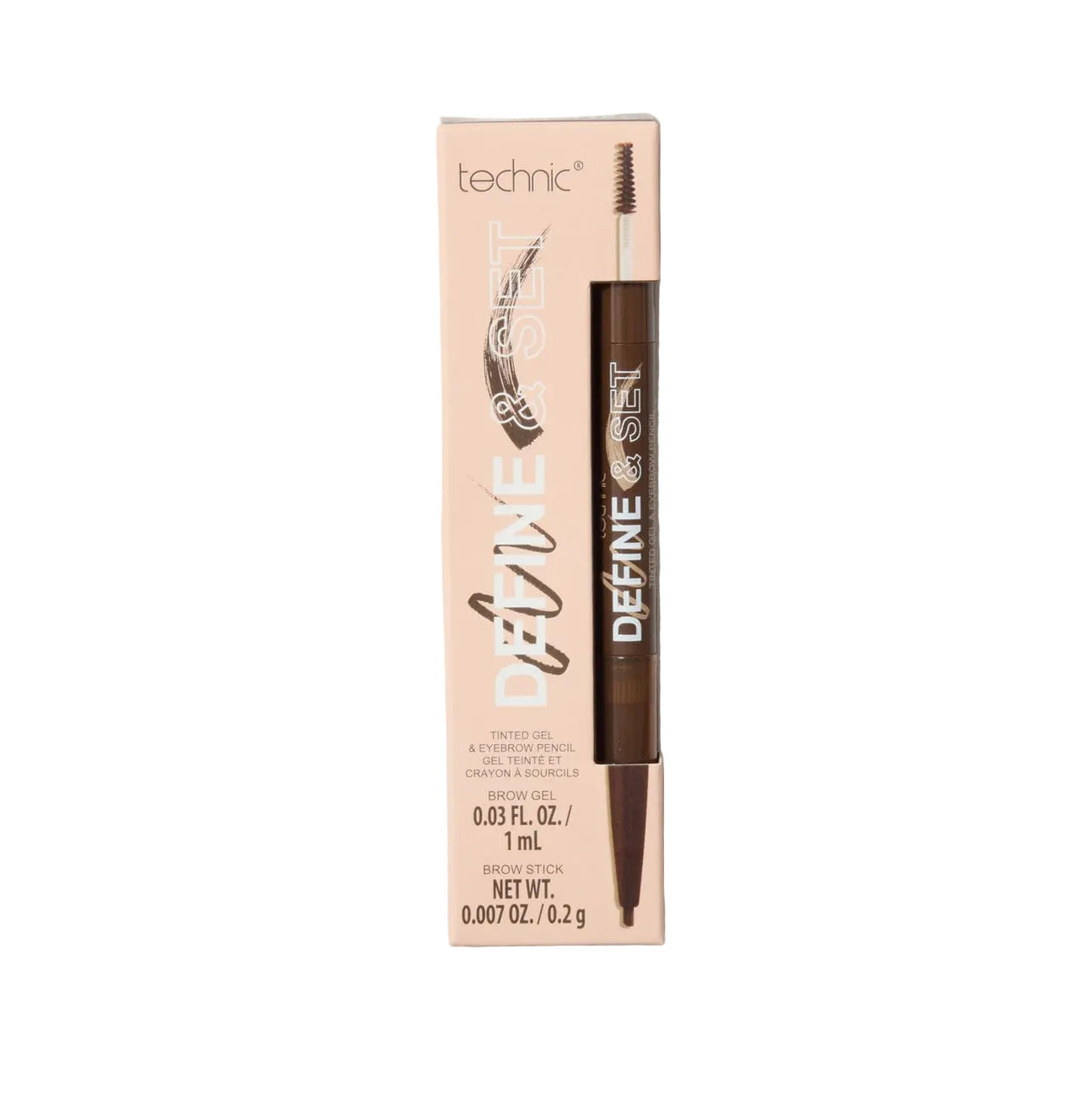 Technic Define & Set brow pen - قلم حاجب وجل ملون  2 ب1 من تكنيك