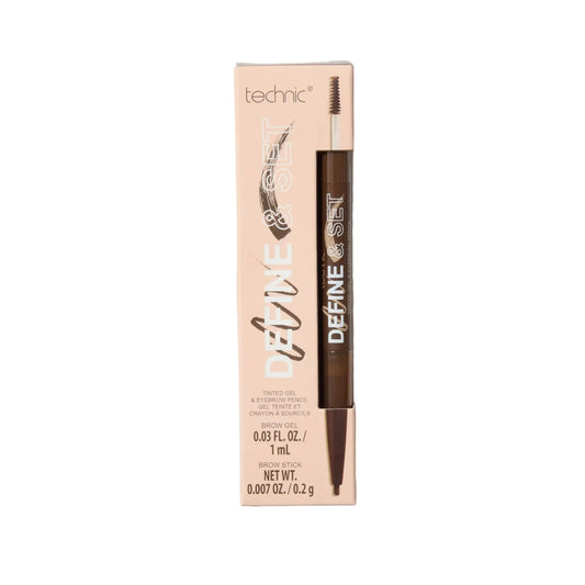 Technic Define & Set brow pen - قلم حاجب وجل ملون  2 ب1 من تكنيك