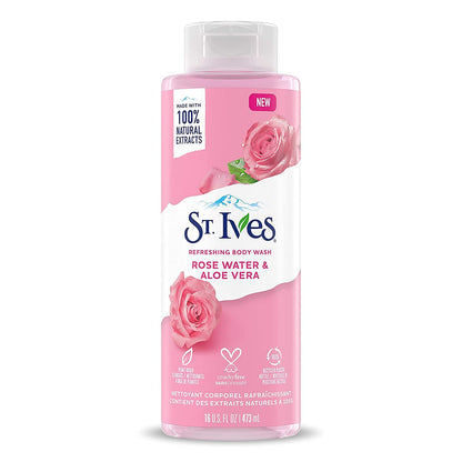St.Ives REFRESHING BODY WASH ROSE WATER & ALOE VERA - غسول الجسم منعش بماء الورد