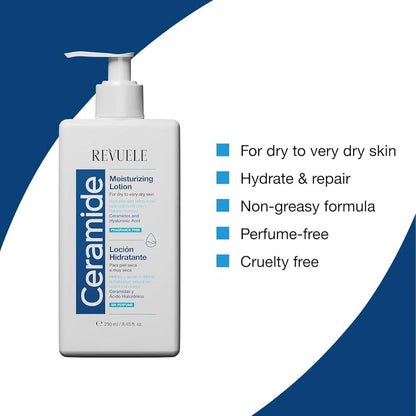 Revuele ceramide moisturizing lotion 250ml - كريم لوشن البشرة الجافة
