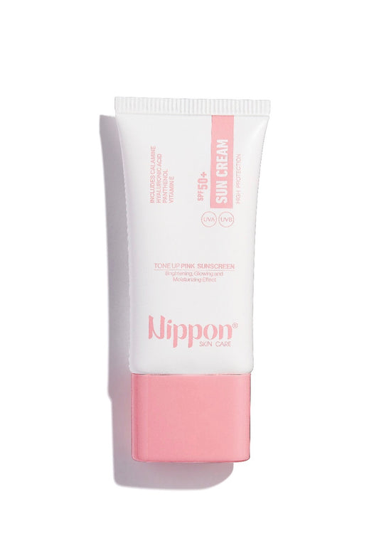 Nippon Skin CareTone Up Pink Sunscreen  - واقي شمس للبشرة الجافة