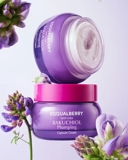 Eqqualberry bakuchiol plumping capsule cream