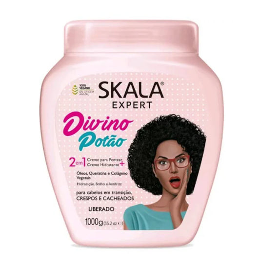 Skala expert divino potao 2em1 creme 1000g - كريم مرطب ومصفف الشعر الكيرلي من سكالا برازيلية