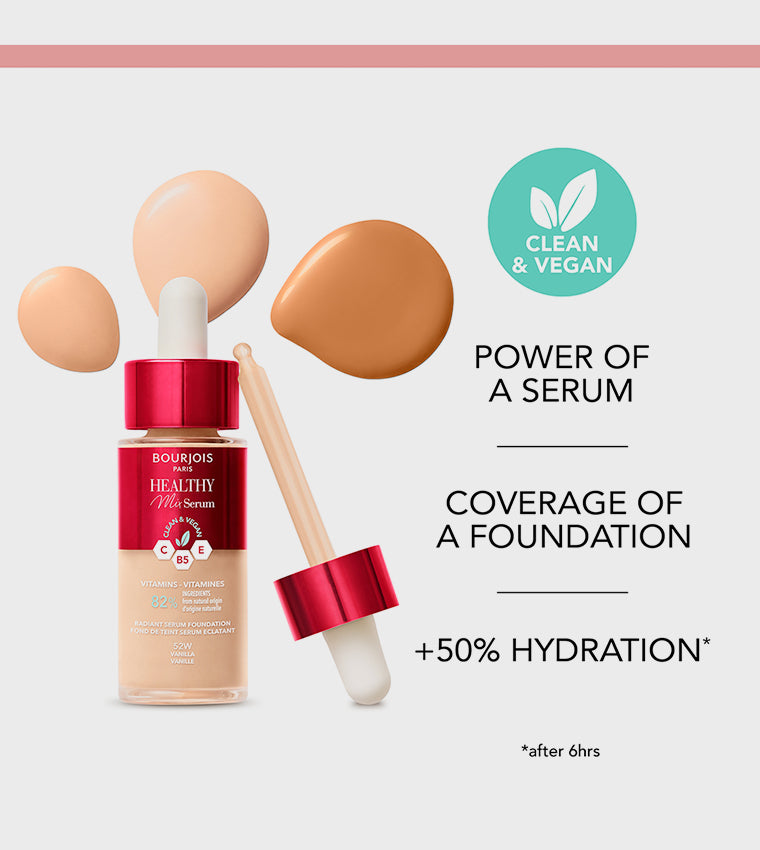 Bourjois paris healthy mix clean serum foundation - سيروم كريم أساس من برجواه